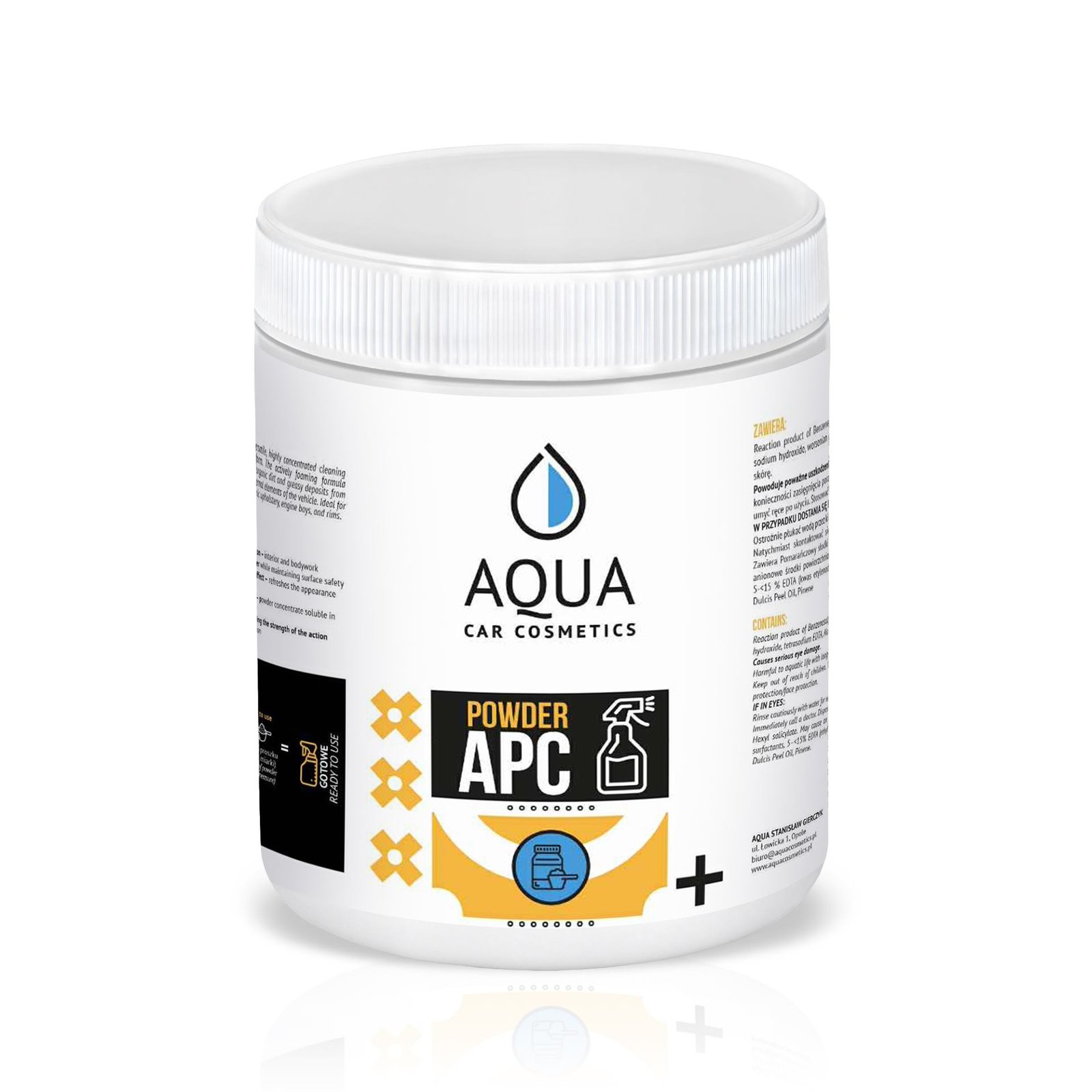 powder-apc Powder APC - Ekstremalnie wydajny koncentrat proszkowy typu APC (All Purpose Cleaner). Skutecznie usuwa tłuszcz i brud z wnętrza samochodu, plastików i tapicerki, pozostawiając świeży i czysty wygląd.